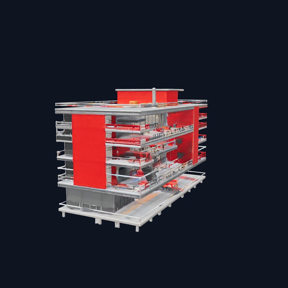 Modern Red Office Building model pack